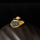 Copper Plated Gold Jade Leaf Prosperity Ring Copper Plated Gold Jade Leaf Prosperity Ring