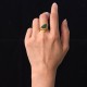 Copper Plated Gold Jade Leaf Prosperity Ring Copper Plated Gold Jade Leaf Prosperity Ring