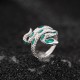 925 Sterling Silver Year of the Snake Open Blessing Ring