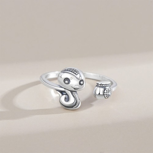 925 Silver Year of the Snake Adjustable Ring 925 Silver Year of the Snake Adjustable Ring
