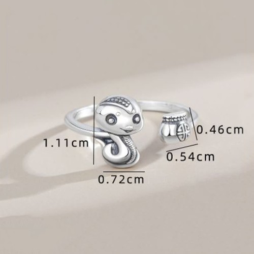925 Silver Year of the Snake Adjustable Ring 925 Silver Year of the Snake Adjustable Ring