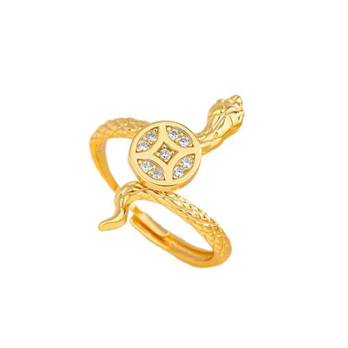 Year of the Snake Copper Coin Calm Ring Year of the Snake Copper Coin Calm Ring