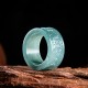 Natural Jade Om Mani Padme Hum Prosperity Ring Natural Jade Om Mani Padme Hum Prosperity Ring