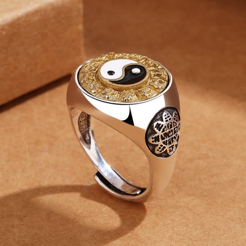 Yin Yang Zodiac Copper Wealth Ring
