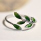 Buddha Stone Leaves Copper Wealth Ring Buddha Stone Leaves Copper Wealth Ring
