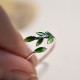 Buddha Stone Leaves Copper Wealth Ring Buddha Stone Leaves Copper Wealth Ring