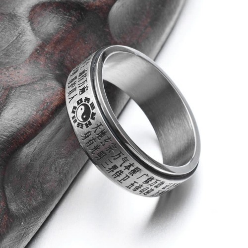 Bagua Yin Yang Chinese Characters Balance Ring