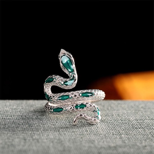 Year of the Snake Two-Headed Snake Adjustable Ring