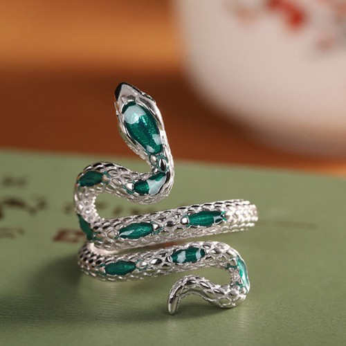 Year of the Snake Two-Headed Snake Adjustable Ring
