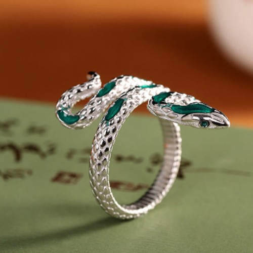 Year of the Snake Two-Headed Snake Adjustable Ring