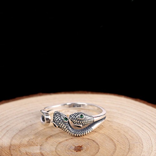 925 Silver Year of the Snake Two-Headed Snake Ring 925 Silver Year of the Snake Two-Headed Snake Ring