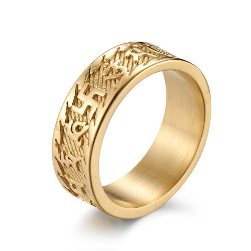 Six True Words Om Mani Padme Hum Peace Ring