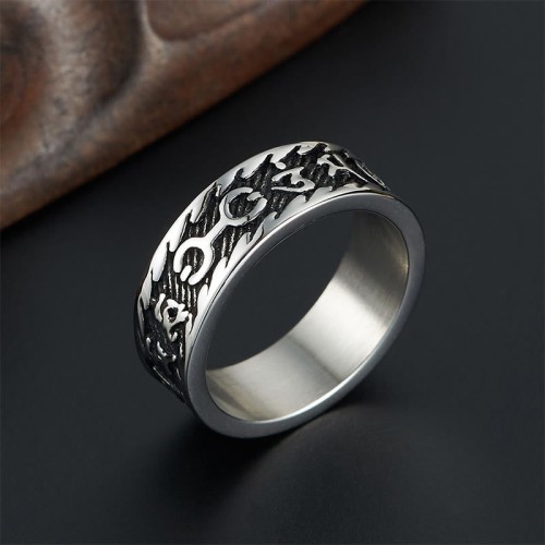 Six True Words Om Mani Padme Hum Peace Ring