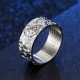 Auspicious Clouds Heart Sutra Pattern Calm Ring