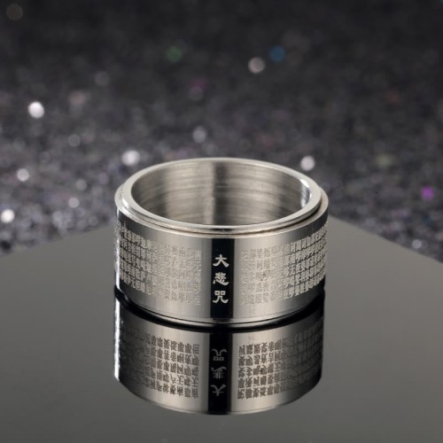 Great Compassion Mantra Titanium Steel Ring Great Compassion Mantra Titanium Steel Ring