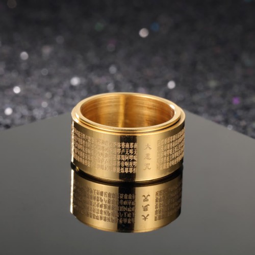 Great Compassion Mantra Titanium Steel Ring Great Compassion Mantra Titanium Steel Ring