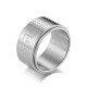 Heart Sutra Swastika Titanium Steel Rotatable Luck Ring Heart Sutra Swastika Titanium Steel Rotatable Luck Ring
