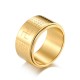 Heart Sutra Swastika Titanium Steel Rotatable Luck Ring Heart Sutra Swastika Titanium Steel Rotatable Luck Ring