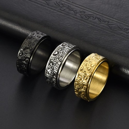 Auspicious Clouds Titanium Balance Ring