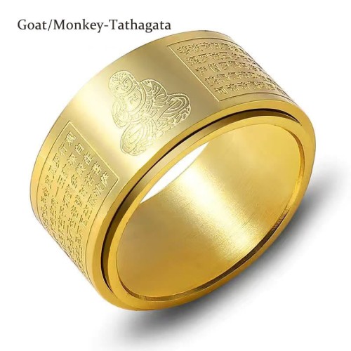 Chinese Zodiac Buddha Heart Sutra Ring Chinese Zodiac Buddha Heart Sutra Ring