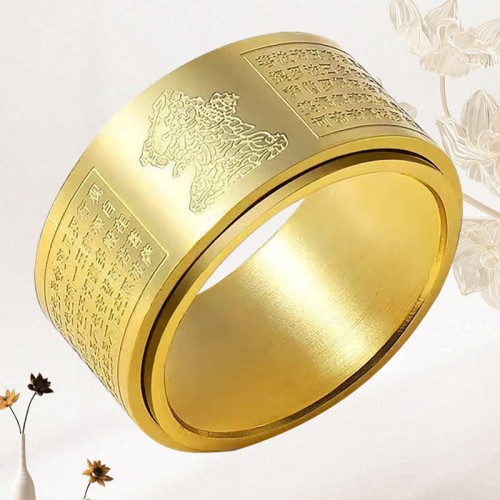 Chinese Zodiac Buddha Heart Sutra Ring Chinese Zodiac Buddha Heart Sutra Ring
