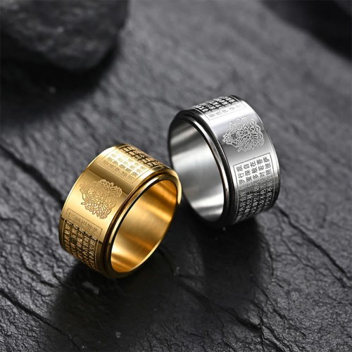 Chinese Zodiac Buddha Heart Sutra Ring Chinese Zodiac Buddha Heart Sutra Ring