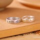 Lotus Six True Words Sterling Silver Enlightenment Ring