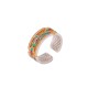 999 Silver Enamel Feather Calm Ring 999 Silver Enamel Feather Calm Ring