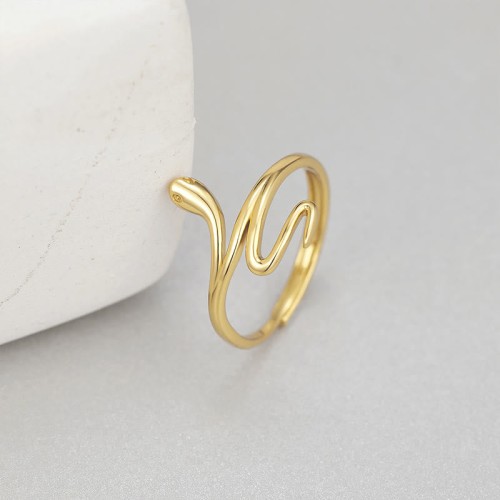 925 Silver Golden Snake Year of the Snake Ring 925 Silver Golden Snake Year of the Snake Ring