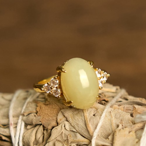 Hetian Jade Alloy Ring Hetian Jade Alloy Ring