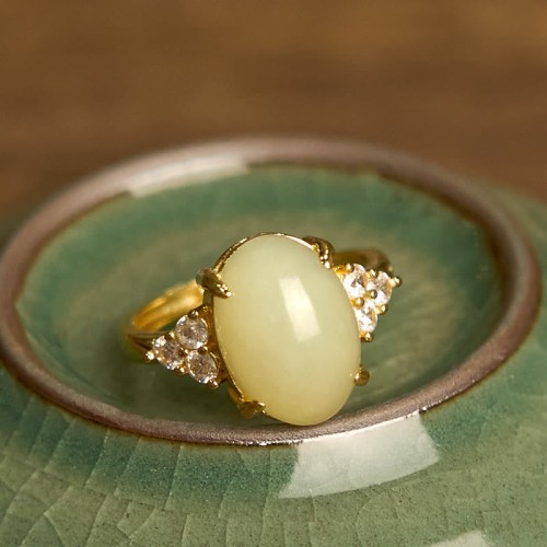 Hetian Jade Alloy Ring Hetian Jade Alloy Ring