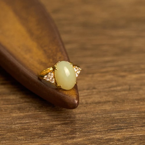 Hetian Jade Alloy Ring Hetian Jade Alloy Ring
