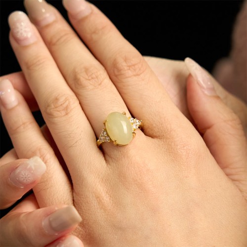 Hetian Jade Alloy Ring Hetian Jade Alloy Ring