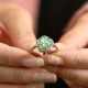 Jade Alloy Flower Ring Jade Alloy Flower Ring