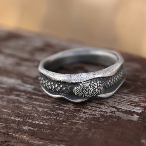 999 Silver Snake Year of the Snake Ring