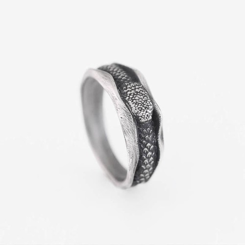 999 Silver Snake Year of the Snake Ring