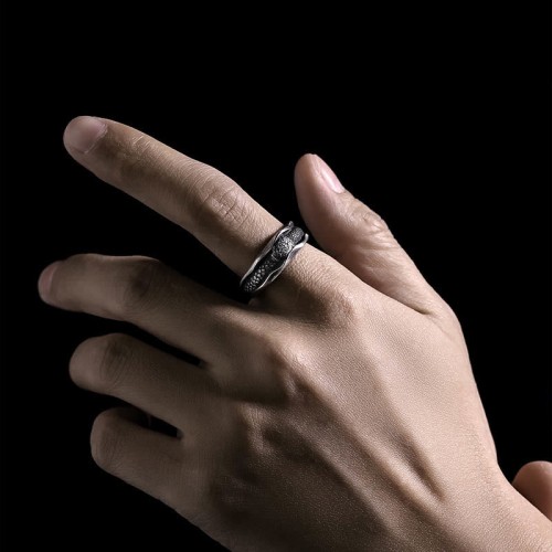 999 Silver Snake Year of the Snake Ring