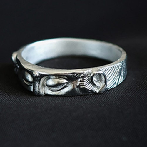 999 Silver Buddha Eyes Protection Ring 999 Silver Buddha Eyes Protection Ring