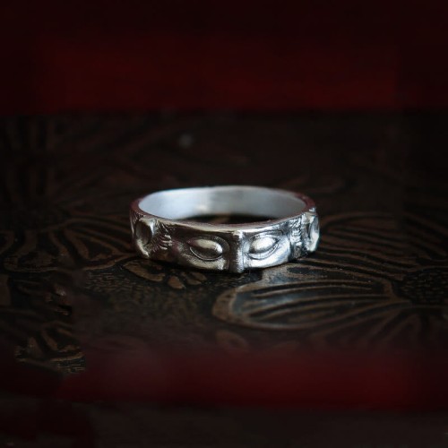 999 Silver Buddha Eyes Protection Ring 999 Silver Buddha Eyes Protection Ring