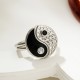 Yin Yang Titanium Steel Cuff Couple Ring Yin Yang Titanium Steel Cuff Couple Ring