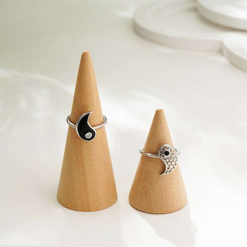 Yin Yang Titanium Steel Cuff Couple Ring Yin Yang Titanium Steel Cuff Couple Ring