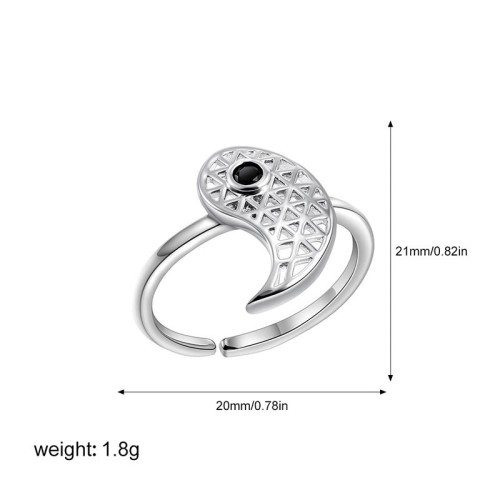 Yin Yang Titanium Steel Cuff Couple Ring Yin Yang Titanium Steel Cuff Couple Ring