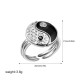 Yin Yang Titanium Steel Cuff Couple Ring Yin Yang Titanium Steel Cuff Couple Ring