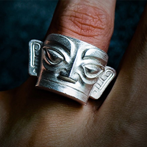 Vintage Dragon Pattern Protection Ring