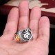 Tibetan Titanium Steel Sanskrit Balance Ring