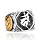 Tibetan Titanium Steel Sanskrit Balance Ring