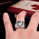 Tibetan Titanium Steel Sanskrit Balance Ring