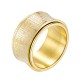 Tibetan Seal Script Golden Light Mantra Titanium Steel Ring