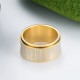 Tibetan Seal Script Golden Light Mantra Titanium Steel Ring
