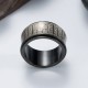 Tibetan Seal Script Golden Light Mantra Titanium Steel Ring
